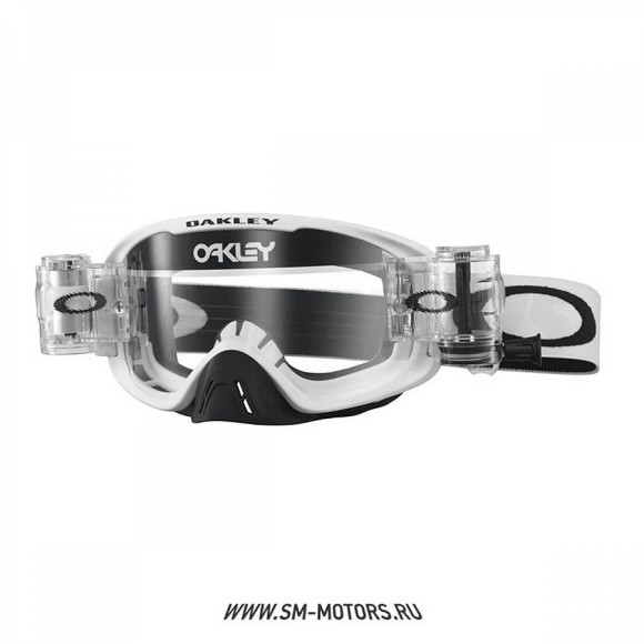 Очки для мотокросса OAKLEY O-Frame 2.0 PRO MX Solid (Roll-Off) белые матовые/прозрачная (OO7115-04) купить