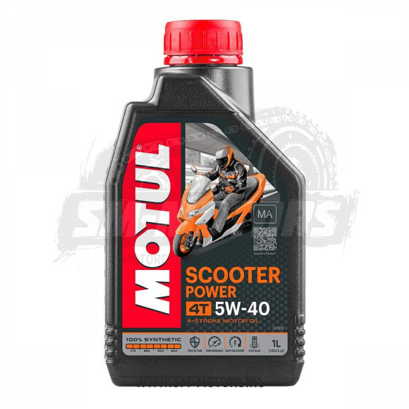 Масло Motul 4T Scooter Power 5W40 100% Synt. 1л (арт. 101260) купить