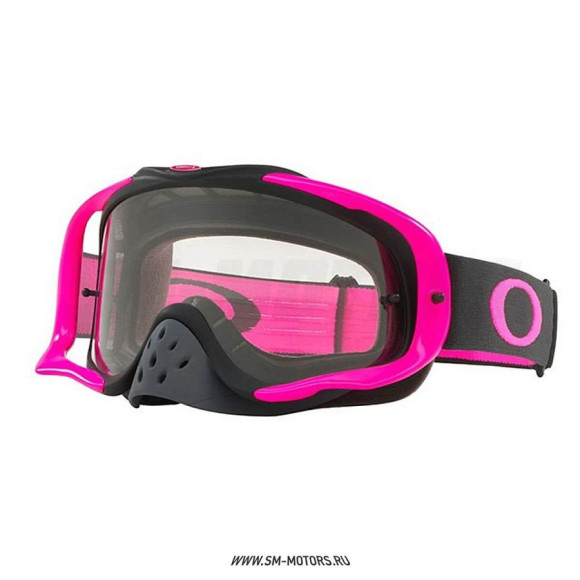 Очки для мотокросса OAKLEY Crowbar Solid черные-розовые / прозрачная (OO7025-69) купить