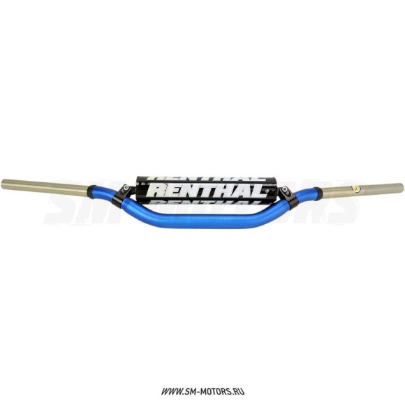 Руль алюминиевый RENTHAL TWINWALL MX/Enduro 918-01-BU (801 x 99 мм) синий купить