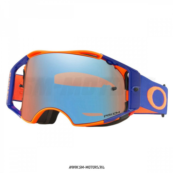 Очки для мотокросса OAKLEY Airbrake Flo оранжевые-синие / синяя Prizm MX (OO7046-61) купить
