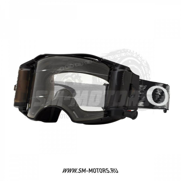 Очки для мотокросса OAKLEY Airbrake (Roll-Off) Solid черные матовые / прозрачная (57-989) купить