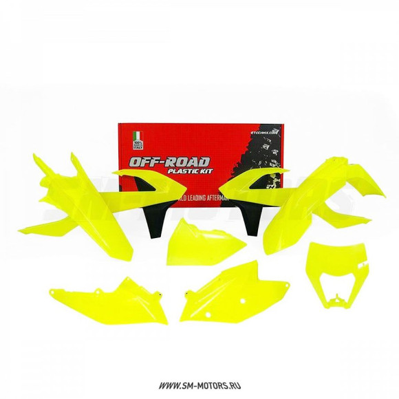 Комплект пластика R-TECH HONDA CRF250R 14-17 CRF450R 13-16 неоновый желтый (R-KITCRF-GF0-517) купить