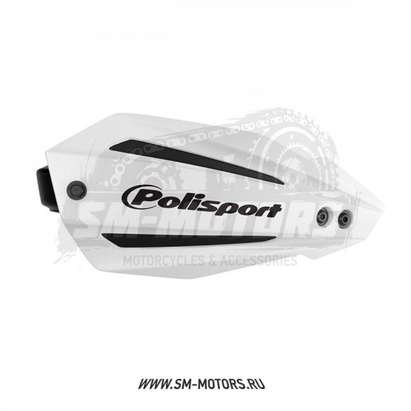 Защита рук эндуро + крепеж на руль 22/28 мм POLISPORT BULLIT FWA белый (8308600002) купить