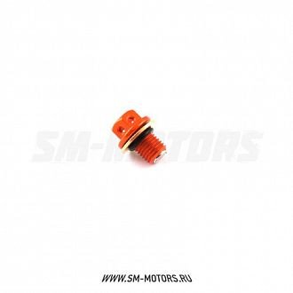 Пробка двигателя сливная с магнитом М12 х1,50 SM-PARTS оранжевая купить