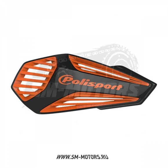 Защита рук мотокросс + крепеж на руль POLISPORT MX AIR оранжевый/черный (8308400005) купить