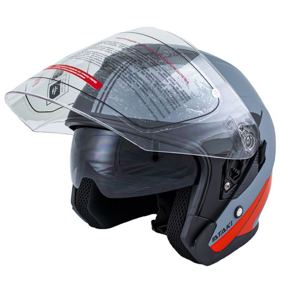 Шлем открытый со стеклом ATAKI JK526 Fusion купить Шлем открытый со стеклом ATAKI JK526 Fusion купить