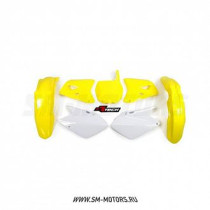 Комплект пластика R-TECH SUZUKI RM125/250 01-11 желтый/белый (R-KITRM0-OEM-502)