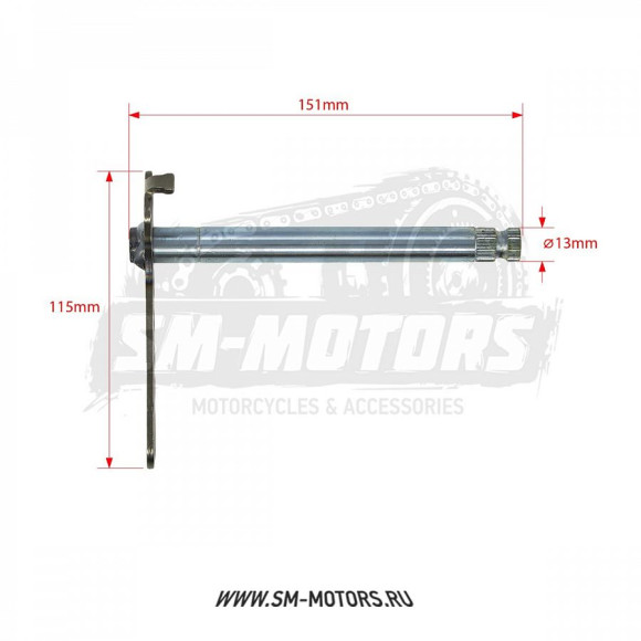 Вал переключения передачи КПП ASIAWING двиг.196MR купить Вал переключения передачи КПП ASIAWING двиг.196MR купить