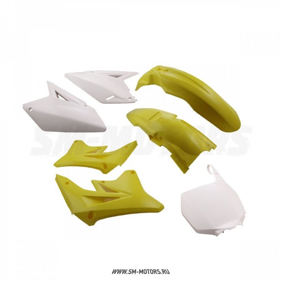 Комплект пластика R-TECH SUZUKI RMZ250 07-09 желтый/белый (R-KITRMZ-OEM-507) купить