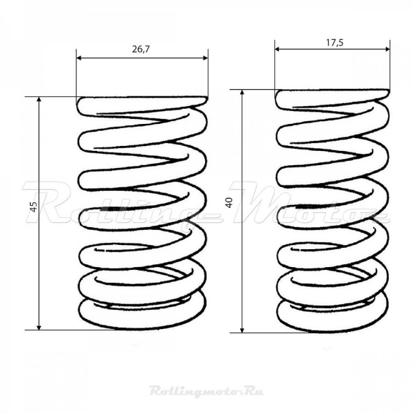 Пружины клапана (пара) двиг. LX162FMK-2 (200 см3, вариатор, задн.ход) купить Пружины клапана (пара) двиг. LX162FMK-2 (200 см3, вариатор, задн.ход) купить