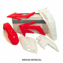 Комплект пластика R-TECH HONDA CRF250X 04-17 красный/белый (R-KITCRX-OEM-412)