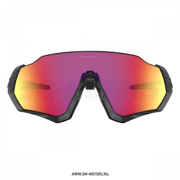Очки солнцезащитные OAKLEY FLIGHT JACKET черные матовые / красная Prizm (9401-01) купить