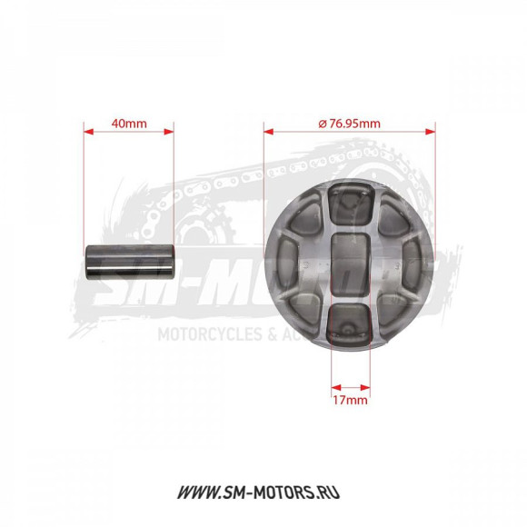 Поршень в сборе PRO-X YAMAHA YZF250 19-22 YZF250X 20-22 WRF250 20-22 d-76,95 мм (01.2439.A) купить Поршень в сборе PRO-X YAMAHA YZF250 19-22 YZF250X 20-22 WRF250 20-22 d-76,95 мм (01.2439.A) купить