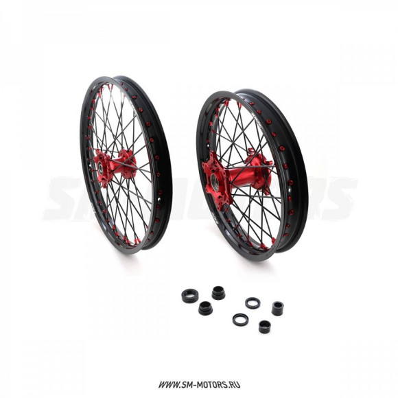 Комплект дисков 21/18 Honda CRF250R 14 -&gt; , CRF450R 13 -&gt; черный/красный купить