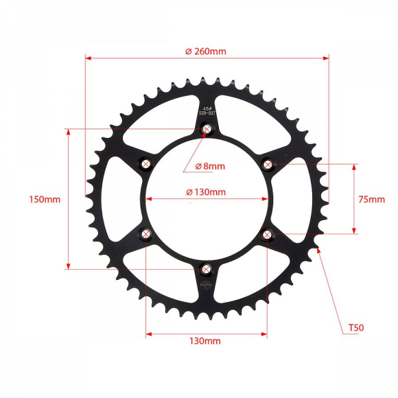 Звезда ведомая стальная SMP-R0251 50T SM-PARTS (JTR 251 50) купить Звезда ведомая стальная SMP-R0251 50T SM-PARTS (JTR 251 50) купить