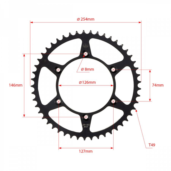 Звезда ведомая стальная SMP-R0808 49T SM-PARTS (JTR 808) купить Звезда ведомая стальная SMP-R0808 49T SM-PARTS (JTR 808) купить
