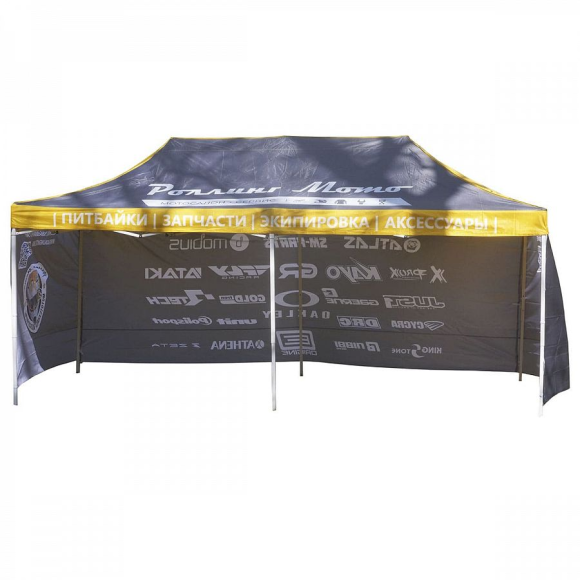 Палатка 6х3 ROLLING MOTO желтая купить Палатка 6х3 ROLLING MOTO желтая купить