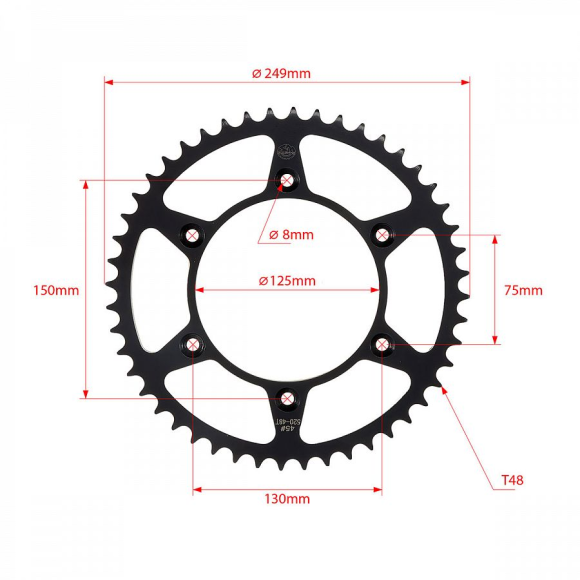 Звезда ведомая стальная SMP-R0897 48T SM-PARTS (JTR 897 48) купить Звезда ведомая стальная SMP-R0897 48T SM-PARTS (JTR 897 48) купить
