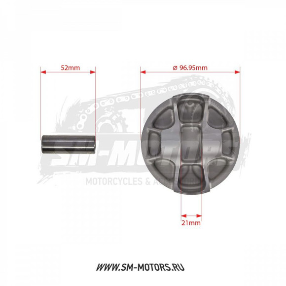 Поршень в сборе PRO-X YAMAHA YZF450 18-19 YZF450X 19-20 WRF450 19-20 d-96.95 мм (01.2448.A) купить Поршень в сборе PRO-X YAMAHA YZF450 18-19 YZF450X 19-20 WRF450 19-20 d-96.95 мм (01.2448.A) купить