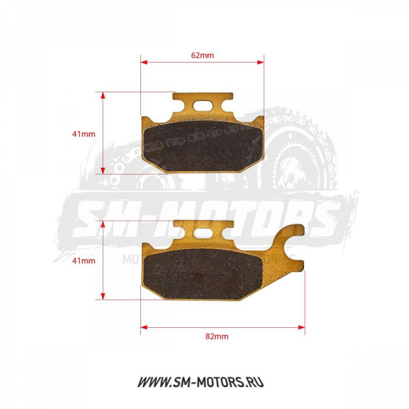 Колодки дискового тормоза (металлокерамика) ATV BRP G1 левые FA 307 SM-PARTS купить Колодки дискового тормоза (металлокерамика) ATV BRP G1 левые FA 307 SM-PARTS купить