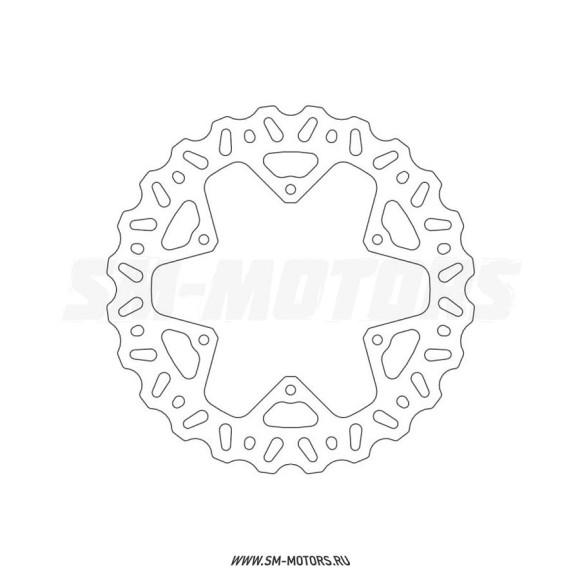 Диск тормозной Pro-X Yamaha YZ125/250 02-18, YZ250F 02-18, YZ450F 03-17 задний (37.BD22202) купить