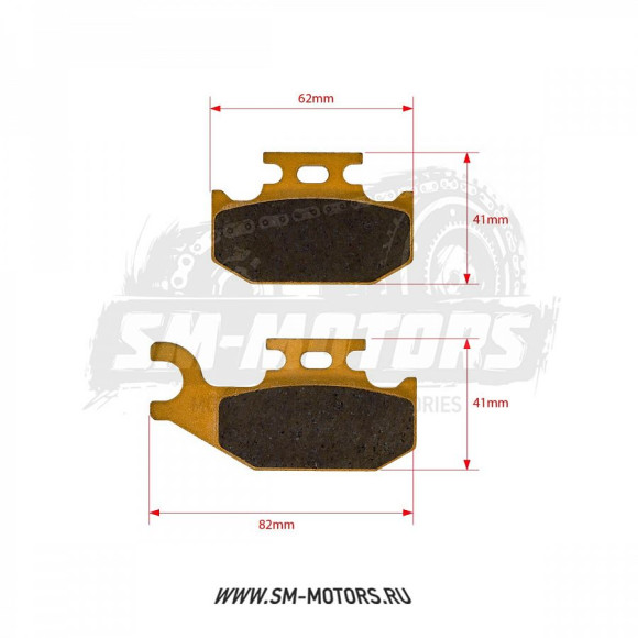 Колодки дискового тормоза (металлокерамика) ATV BRP G1 правые FA 317 SM-PARTS купить Колодки дискового тормоза (металлокерамика) ATV BRP G1 правые FA 317 SM-PARTS купить