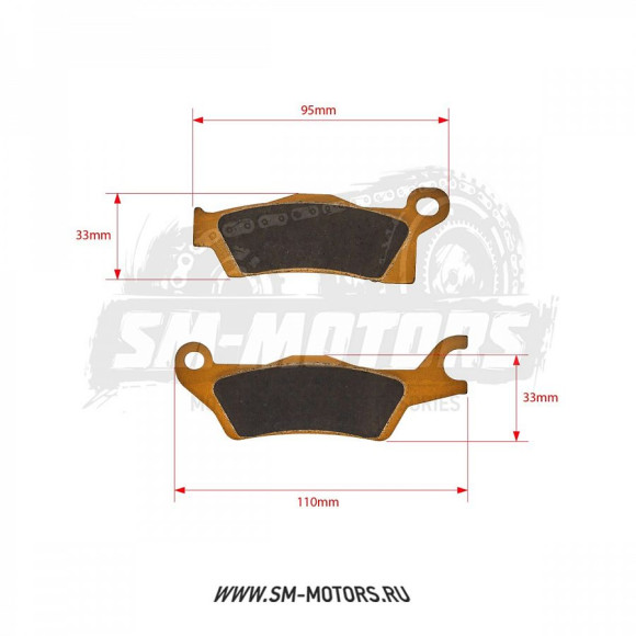 Колодки дискового тормоза (металлокерамика) ATV BRP G2 с 2012 г. левые FA 618 SM-PARTS купить Колодки дискового тормоза (металлокерамика) ATV BRP G2 с 2012 г. левые FA 618 SM-PARTS купить