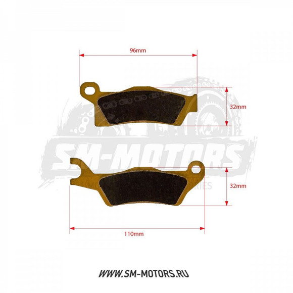 Колодки дискового тормоза (металлокерамика) ATV BRP G2 с 2012 г. правые FA 617 SM-PARTS купить Колодки дискового тормоза (металлокерамика) ATV BRP G2 с 2012 г. правые FA 617 SM-PARTS купить