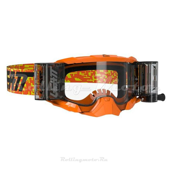 Очки для мотокросса LEATT Velocity 5.5 Roll-off Neon оранжевый/прозрачная линза (8020001085) купить