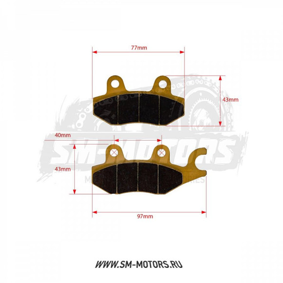 Колодки дискового тормоза (металлокерамика) ATV Kawasaki, Kazuma передн. левые FA 165 SM-PARTS купить Колодки дискового тормоза (металлокерамика) ATV Kawasaki, Kazuma передн. левые FA 165 SM-PARTS купить