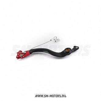 Педаль тормоза SM-PARTS (алюминий) регулируемая HONDA CRF250X 05-17 CRF450X 05-23 красный купить