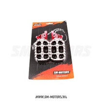 Подножки водителя SM-PARTS (алюминий) с регулируемым выносом HONDA CRF250/450R 04-23 красный