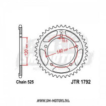 Звезда цепного привода JTR 1792 43