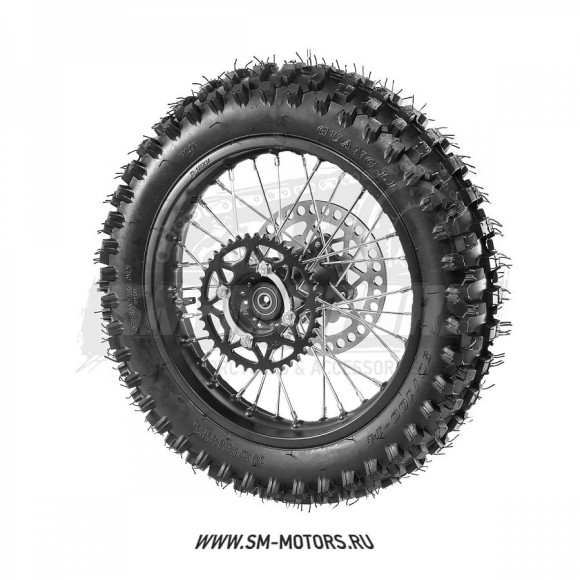 Колесо 14" заднее в сборе (диск стальной + покрышка кросс) ATAKI купить Колесо 14" заднее в сборе (диск стальной + покрышка кросс) ATAKI купить