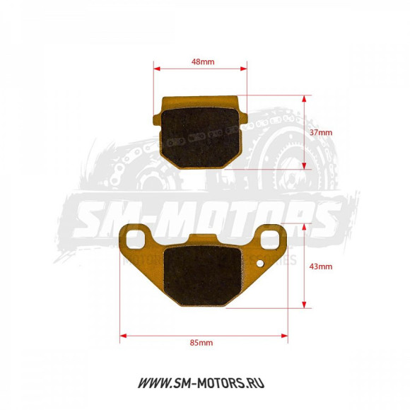 Колодки дискового тормоза (металлокерамика) ATV Stels 50, Stels110 DINLI задние FA 083 SM-PARTS купить Колодки дискового тормоза (металлокерамика) ATV Stels 50, Stels110 DINLI задние FA 083 SM-PARTS купить