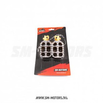 Подножки водителя SM-PARTS (алюминий) с регулируемым выносом SUZUKI RMZ250 08-19 RMZ450 08-20 желтый