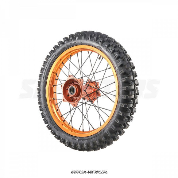 Колесо 18" заднее в сборе (диск алюмин. + покрышка кросс) GR2 LITE оранжевое купить
