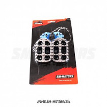 Подножки водителя SM-PARTS (алюминий) с регулируемым выносом YAMAHA YZ125/250 97-22 YZF250/450 синий