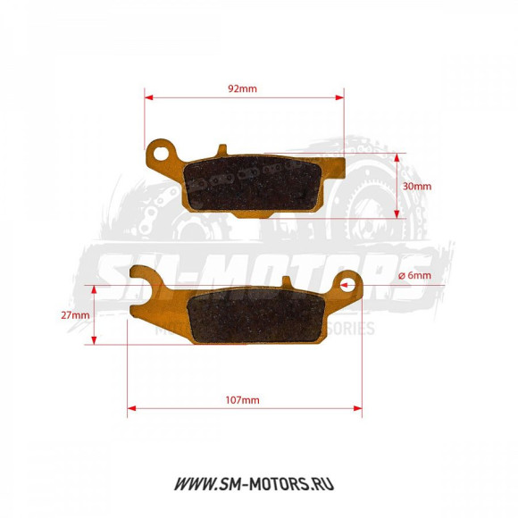 Колодки дискового тормоза (металлокерамика) ATV Yamaha Grizzly передн. правые FA 444 SM-PARTS купить Колодки дискового тормоза (металлокерамика) ATV Yamaha Grizzly передн. правые FA 444 SM-PARTS купить