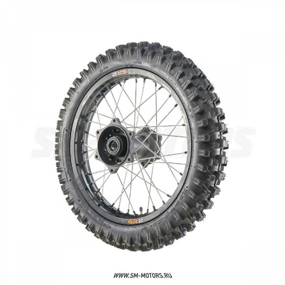 Колесо 18" заднее в сборе (диск алюмин. + покрышка кросс) GR2 OPTIMUM черное купить