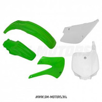Комплект пластика R-TECH KAWASAKI KX85/100 98-13 зеленый/белый (R-KITKX0-OEM-507)