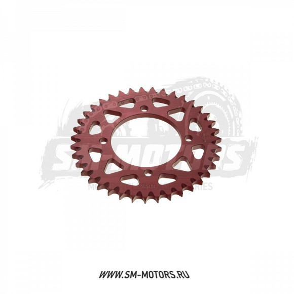Звезда ведомая аллюминиевая питбайк 428-39T красная SM-PARTS купить