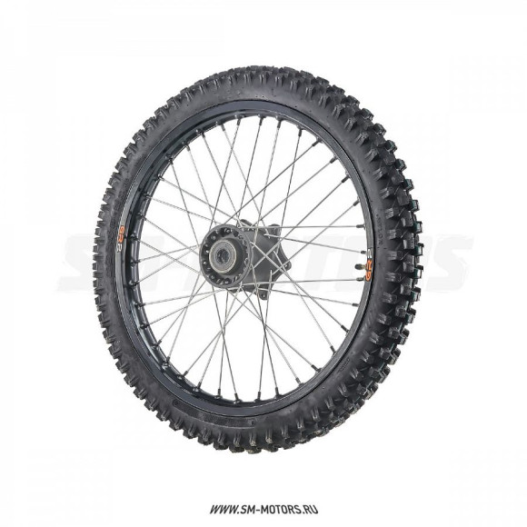 Колесо 21" переднее в сборе (диск алюмин. + покрышка кросс) GR2 OPTIMUM черное купить