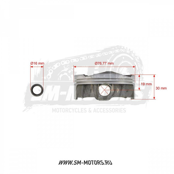 Поршень в сборе PRO-X HONDA CRF250R 14-15 d-76,77 мм (01.1343.A) купить Поршень в сборе PRO-X HONDA CRF250R 14-15 d-76,77 мм (01.1343.A) купить