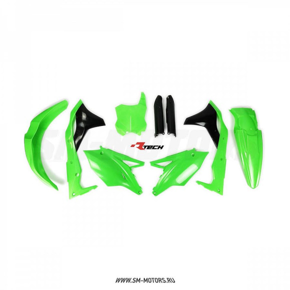 Комплект пластика R-TECH KAWASAKI KXF250 17-20 неоновый зеленый (R-KITKXF-VF0-519) купить