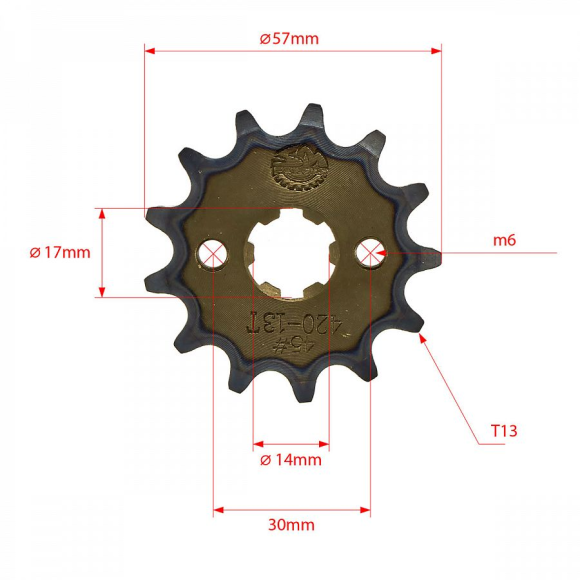 Звезда ведущая 420-13T d-17 SM-PARTS купить Звезда ведущая 420-13T d-17 SM-PARTS купить
