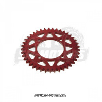 Звезда ведомая аллюминиевая питбайк 428-41T красная SM-PARTS