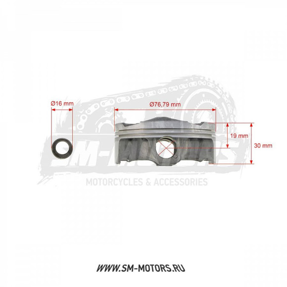 Поршень в сборе PRO-X HONDA CRF250R 14-15 d-76,79 мм (01.1343.C) купить Поршень в сборе PRO-X HONDA CRF250R 14-15 d-76,79 мм (01.1343.C) купить