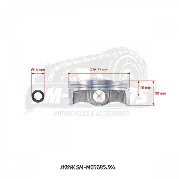 Поршень в сборе PRO-X HONDA CRF250R 16-17 d-76,77 мм (01.1346.A) купить Поршень в сборе PRO-X HONDA CRF250R 16-17 d-76,77 мм (01.1346.A) купить
